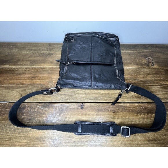 THE SAK Black Pebbled Leather Adjustable Crossbody/Shoulder Bag Purse - Picture 14 of 16